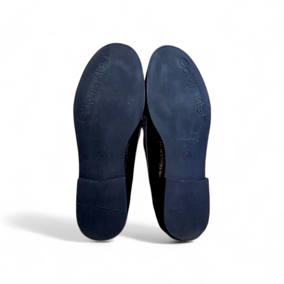 Calvin Klein Shoes Women’s 7 M Black Loafers Slip On Patent Leather New - Picture 6 of 6